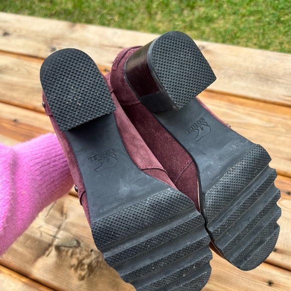 SOREL Addington Burgundy Suede Leather Chelsea Boot - Picture 6 of 12